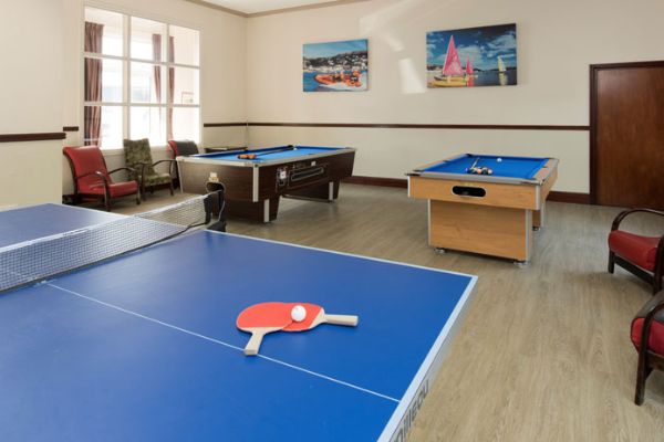 Games at a family friendly hotel